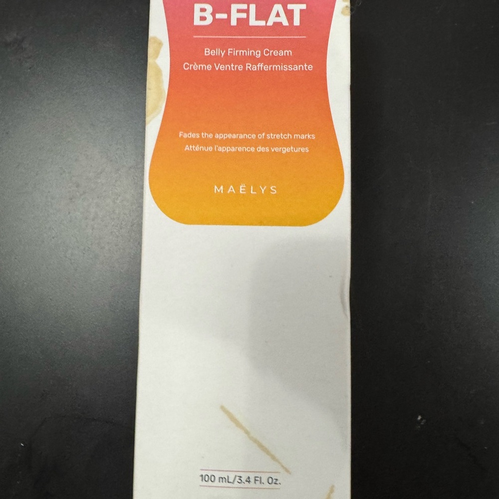 MAËLYS B-FLAT Belly Firming Cream — White & Orange Packaging new on packaging